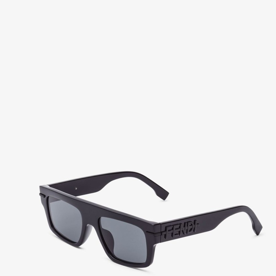 Herren Fendi Sonnenbrillen | Sonnenbrille Aus Acetat In Schwarz