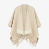 Damen Fendi Schals Und Ponchos | Poncho Aus Wolle Und Kaschmir In Beige