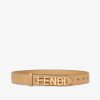 Damen Fendi Gurtel | Gurtel Aus Leder In Beige