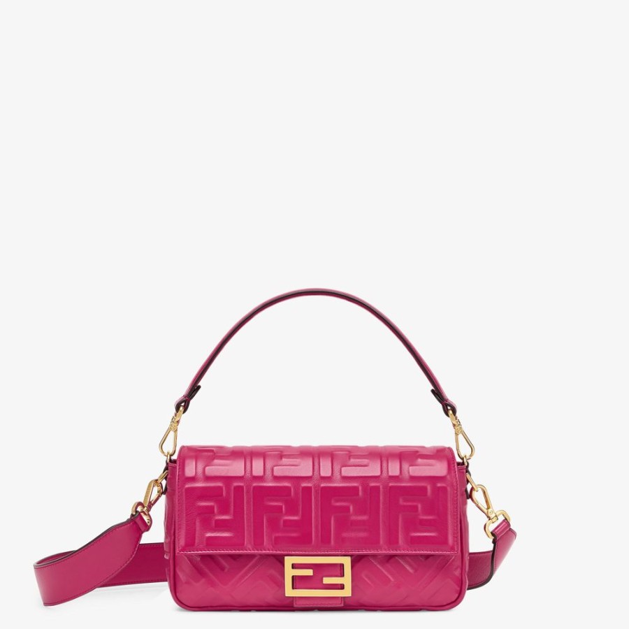 Damen Fendi Schulter- Und Crossbody-Taschen | Tasche Aus Nappaleder In Fuchsia