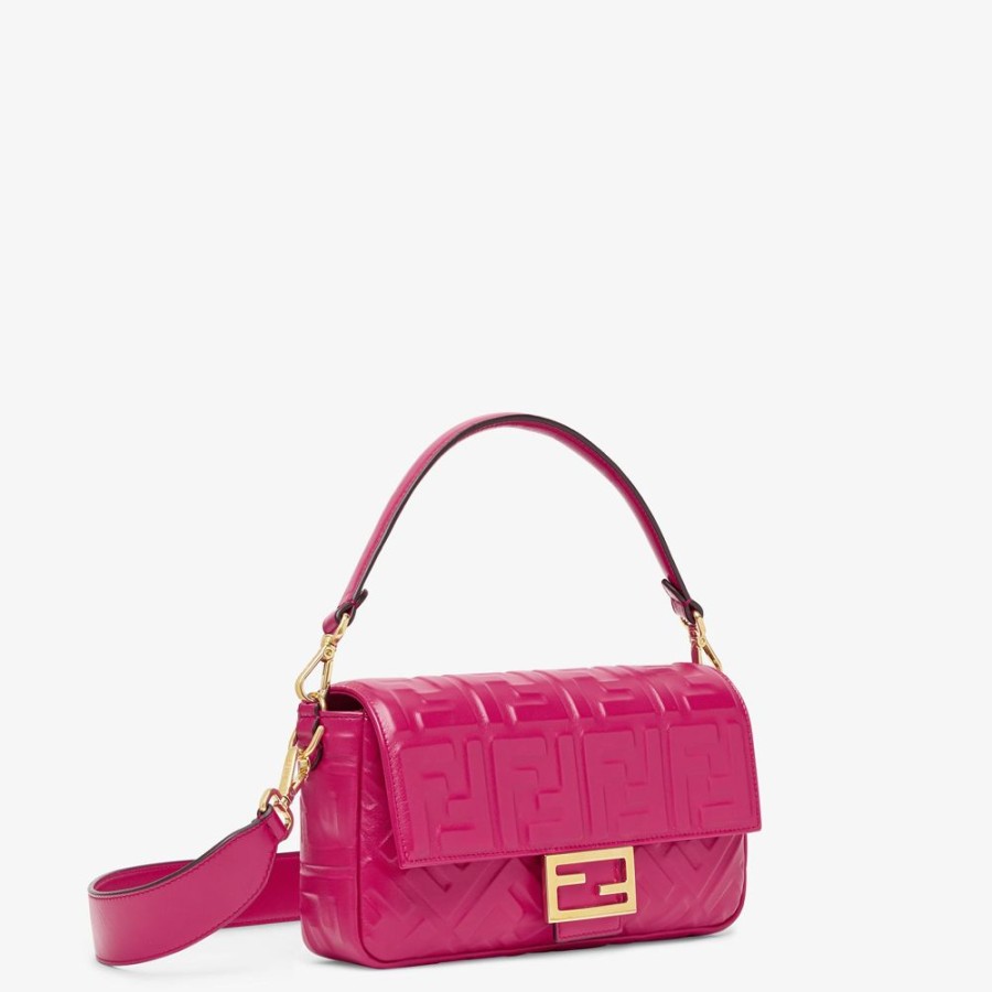 Damen Fendi Schulter- Und Crossbody-Taschen | Tasche Aus Nappaleder In Fuchsia