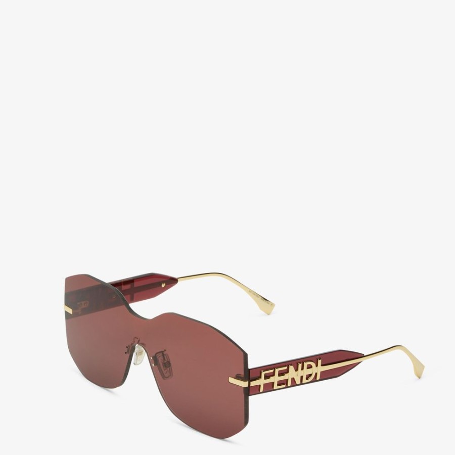 Damen Fendi Sonnenbrillen | Sonnenbrille In Maskenform In Lila