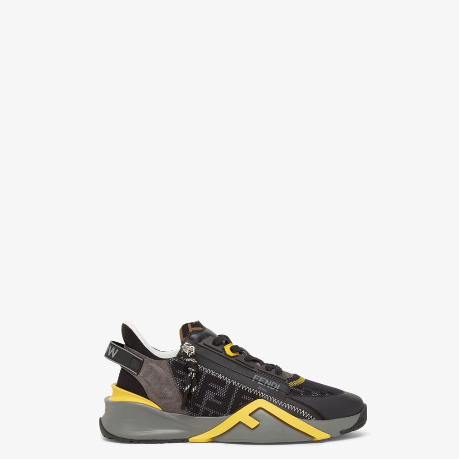 Herren Fendi Sneakers | Low-Top Aus Lycra® In Grau