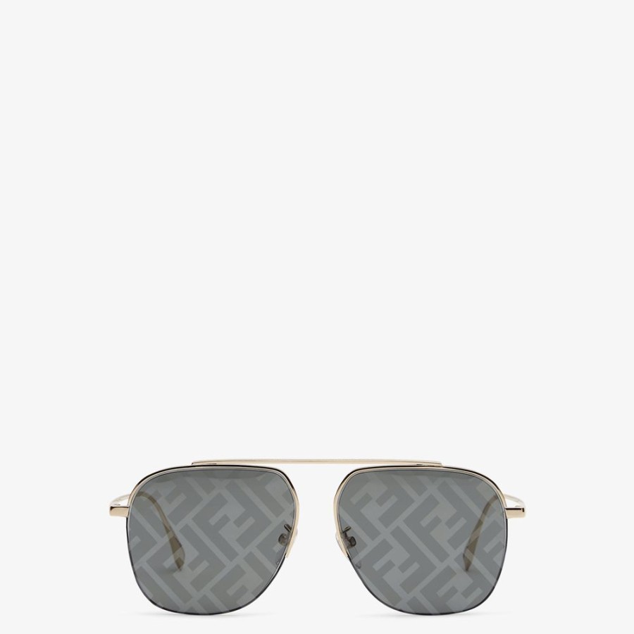 Herren Fendi Sonnenbrillen | Sonnenbrille Goldfarben