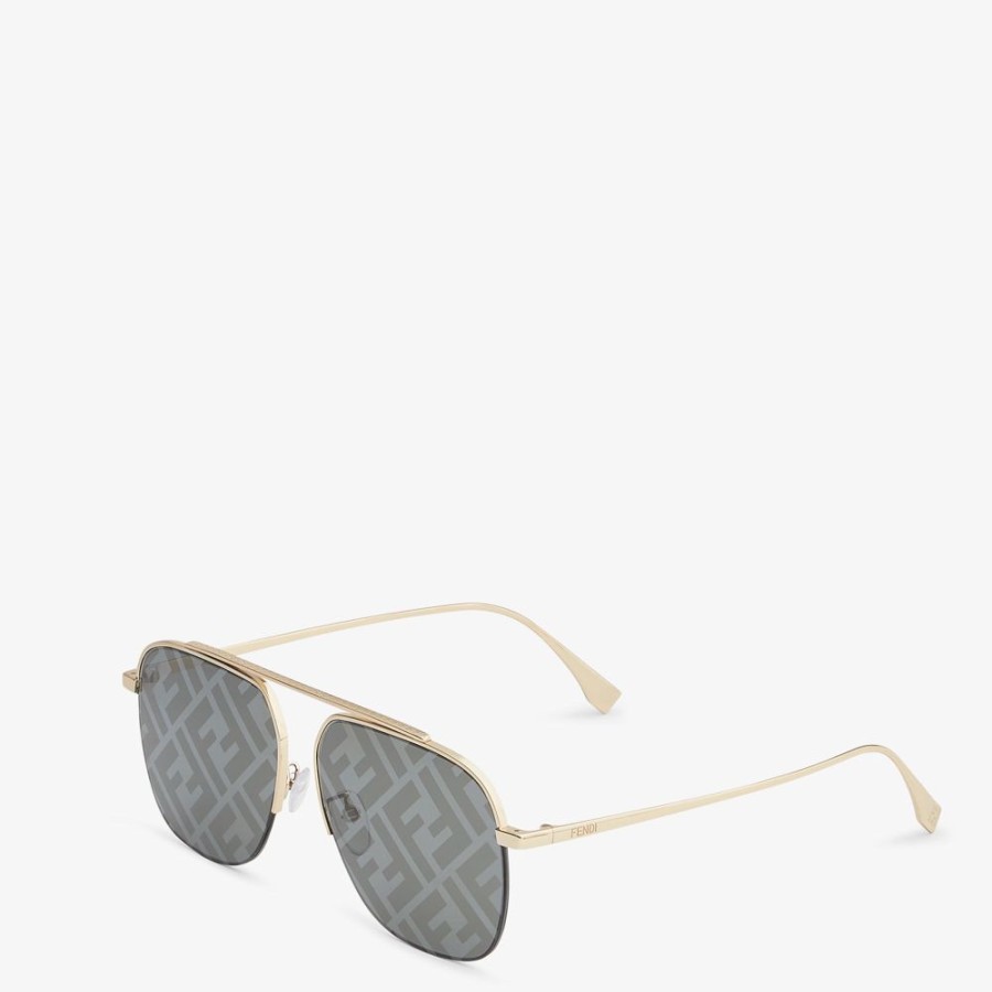 Herren Fendi Sonnenbrillen | Sonnenbrille Goldfarben