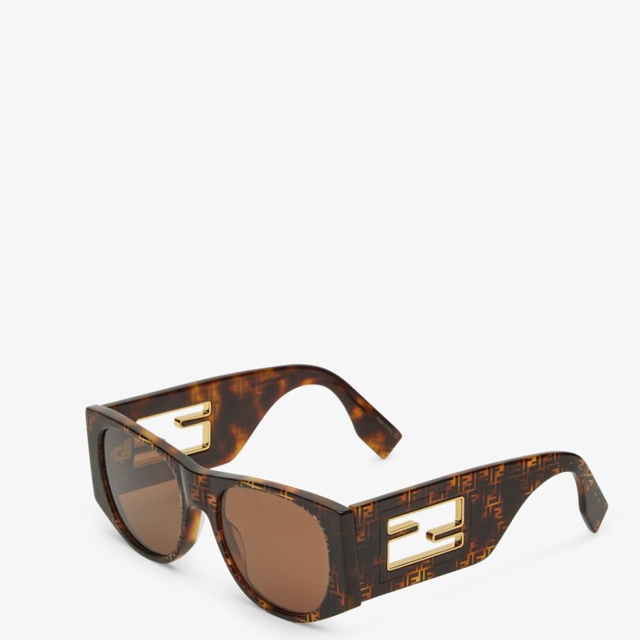 Damen Fendi Sonnenbrillen | Sonnenbrille Aus Acetat In Havannafarben