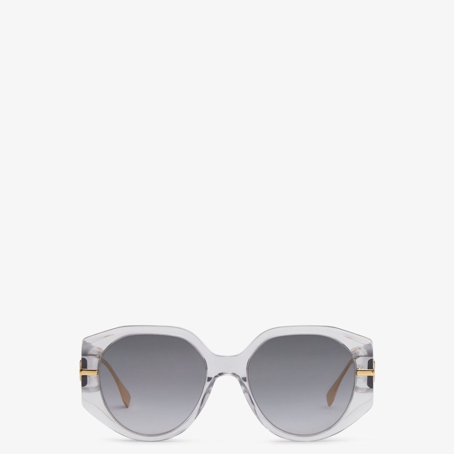 Damen Fendi Sonnenbrillen | Sonnenbrille Aus Acetat In Grau