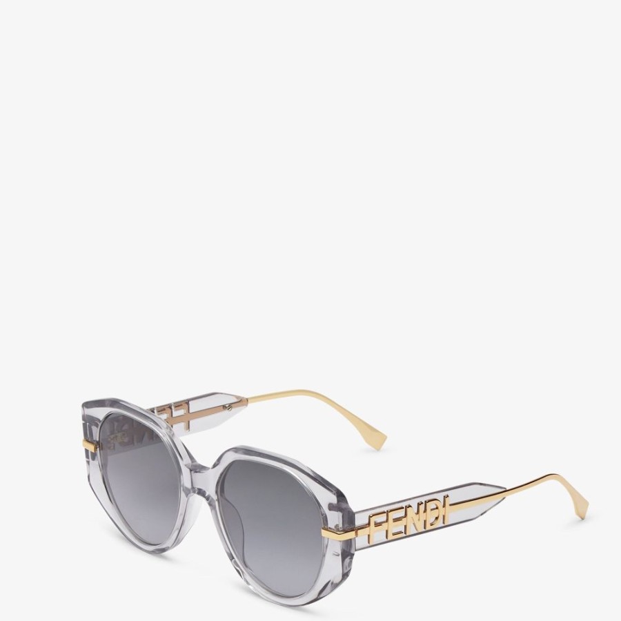 Damen Fendi Sonnenbrillen | Sonnenbrille Aus Acetat In Grau