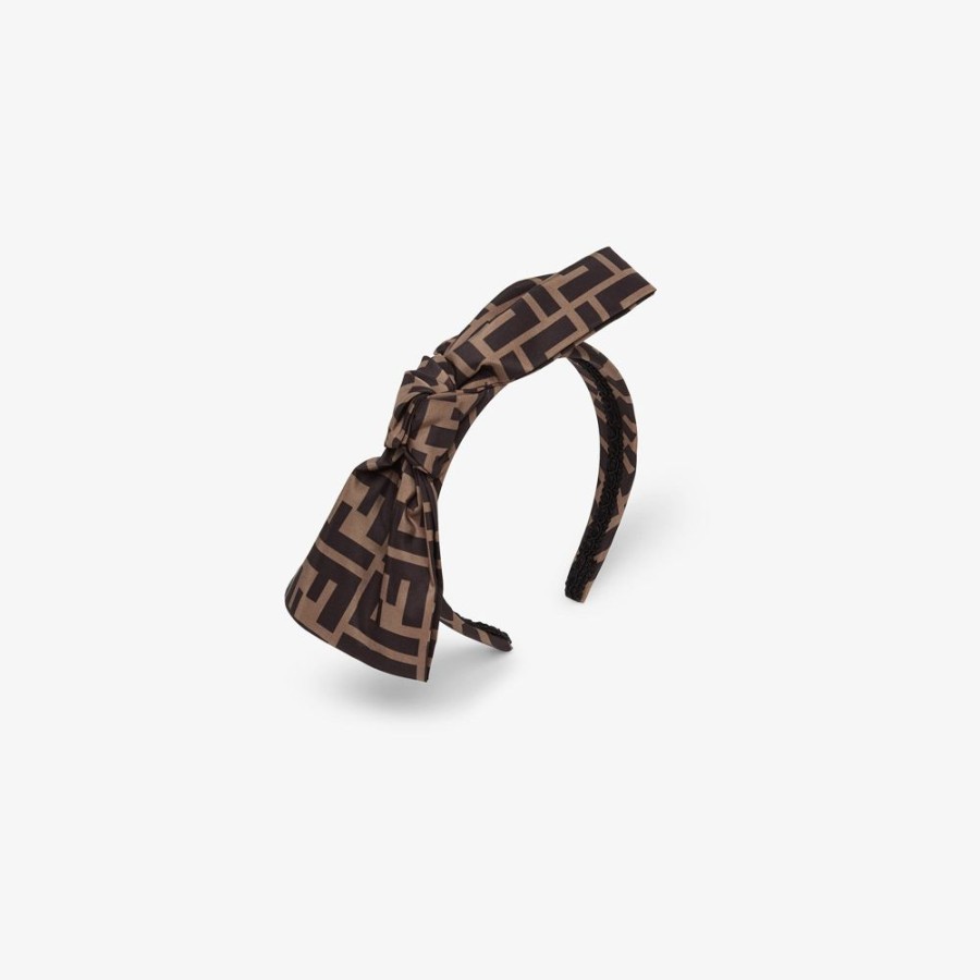 Kids Fendi Accessoires | Junior-Nylon-Stirnband Mit Fendi-Logo