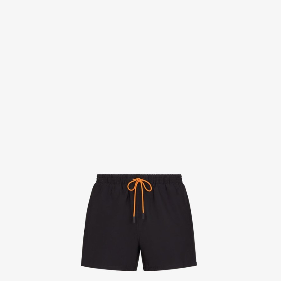 Herren Fendi Swimwear | Shorts Aus Nylon In Schwarz