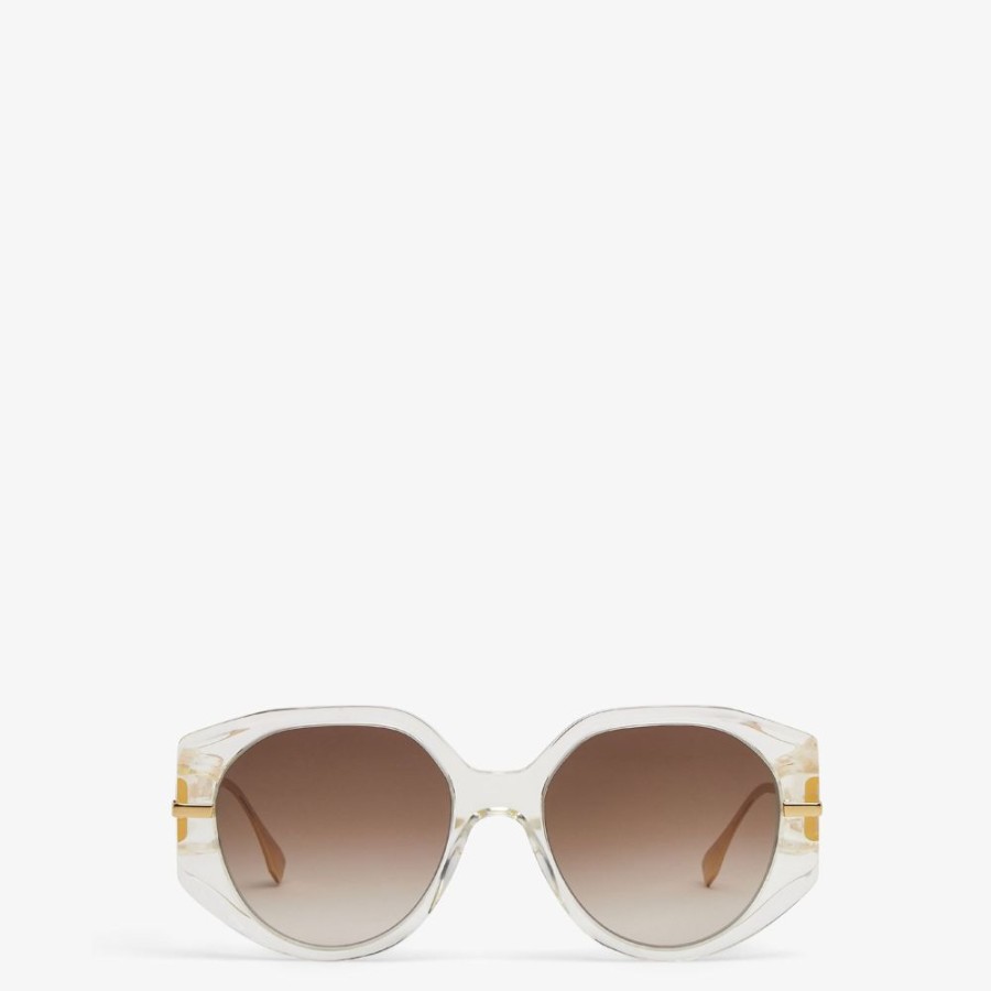 Damen Fendi Sonnenbrillen | Sonnenbrille Aus Transparentem Acetat