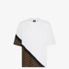 Herren Fendi Sportbekleidung | T-Shirt Aus Jersey In Weis