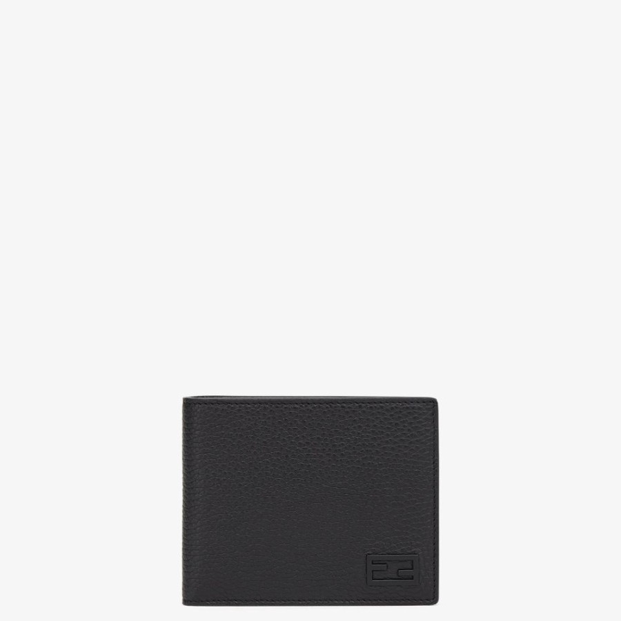 Herren Fendi Portemonnaies | Bifold-Portemonnaie Aus Leder In Schwarz