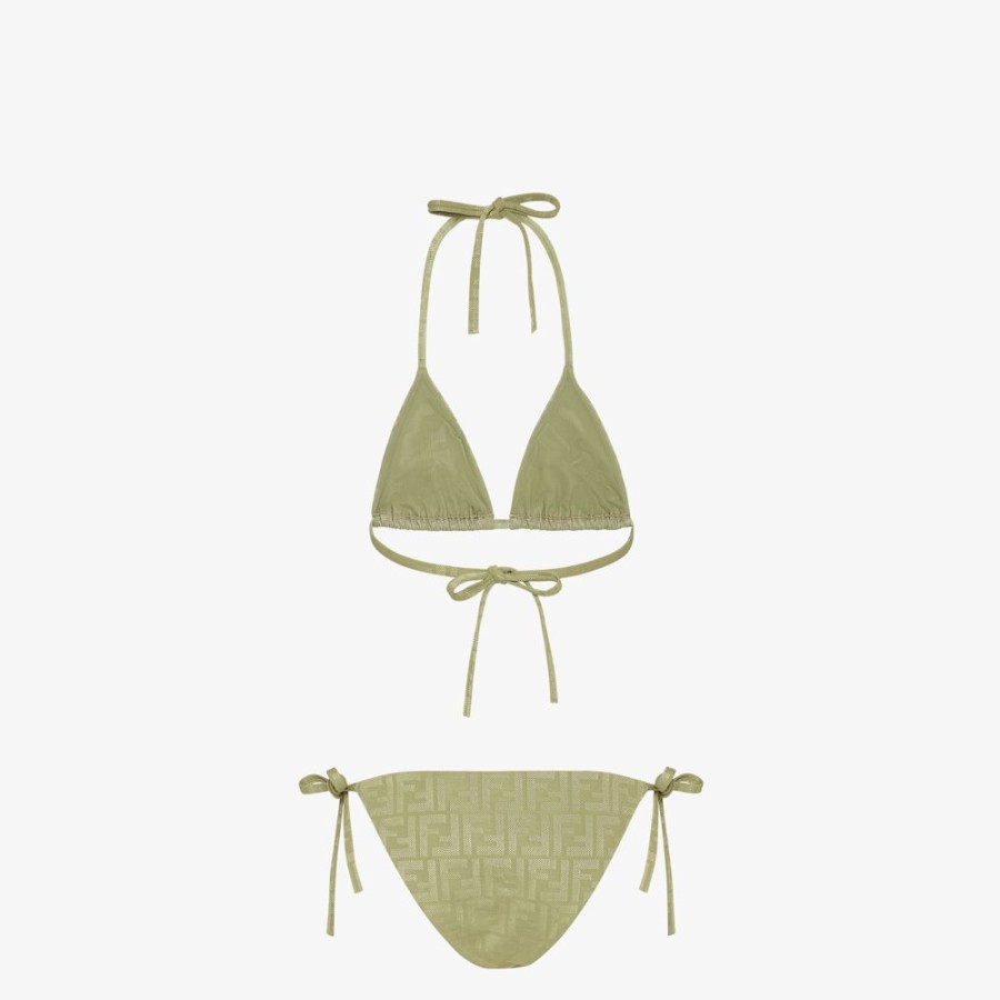 Damen Fendi Swimwear | Bikini Aus Lycra® In Grun