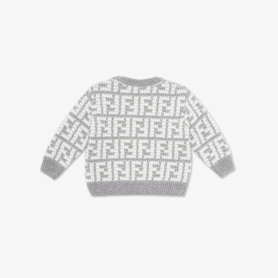 Kids Fendi Baby Madchen | Baby-Pullover Aus Chenille Mit Logo