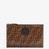 Damen Fendi Pochetten | Pochette Aus Stoff In Braun