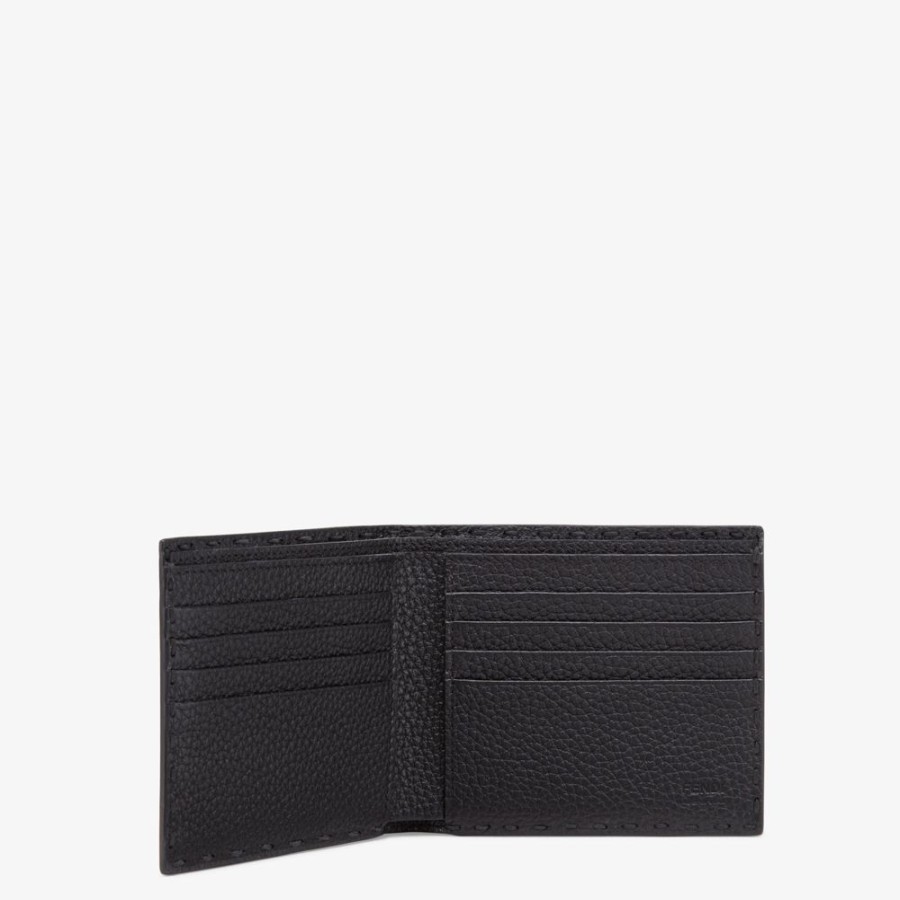 Herren Fendi Portemonnaies | Bifold Portemonnaie Aus Alligatorleder In Schwarz