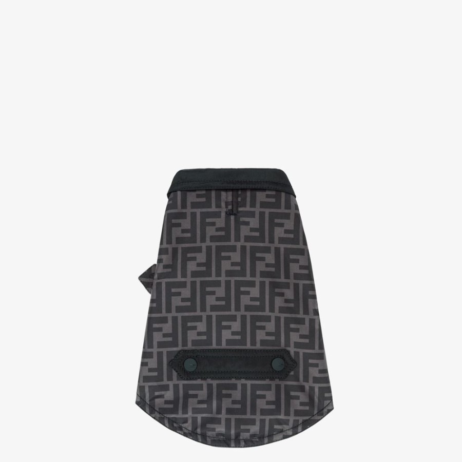 Herren Fendi Haustier-Accessoires | Hundemantel Aus Nylon In Schwarz