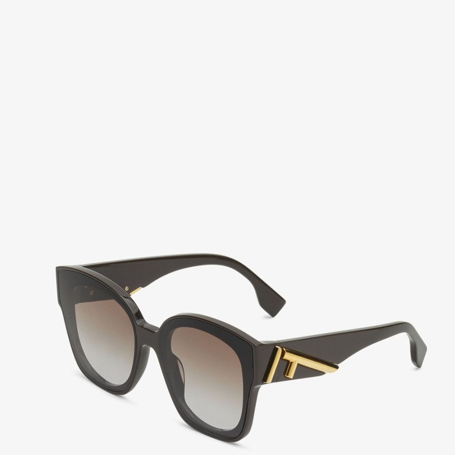 Damen Fendi Sonnenbrillen | Sonnenbrille Aus Acetat In Braun