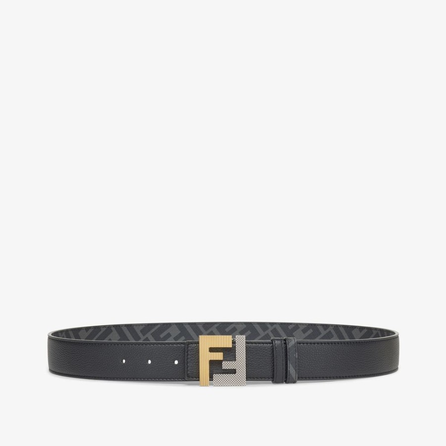 Herren Fendi Gurtel | Wendegurtel Aus Leder In Schwarz