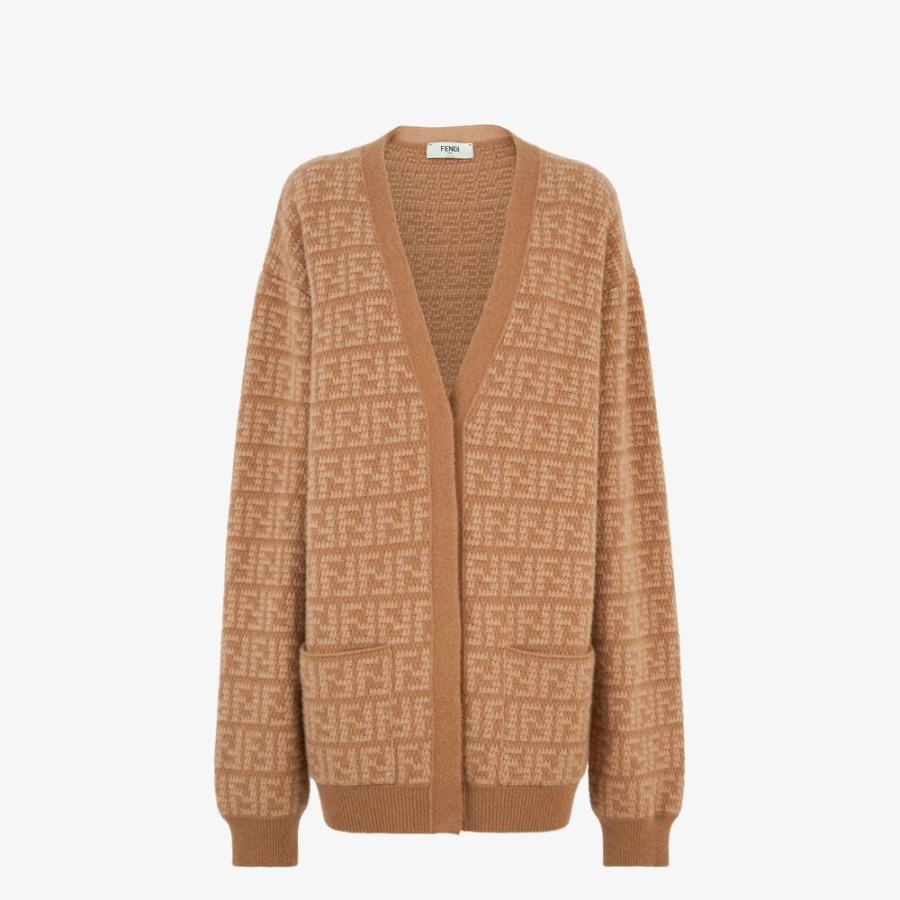 Damen Fendi Anzuge Und Sets | Cardigan Aus Kaschmir In Braun