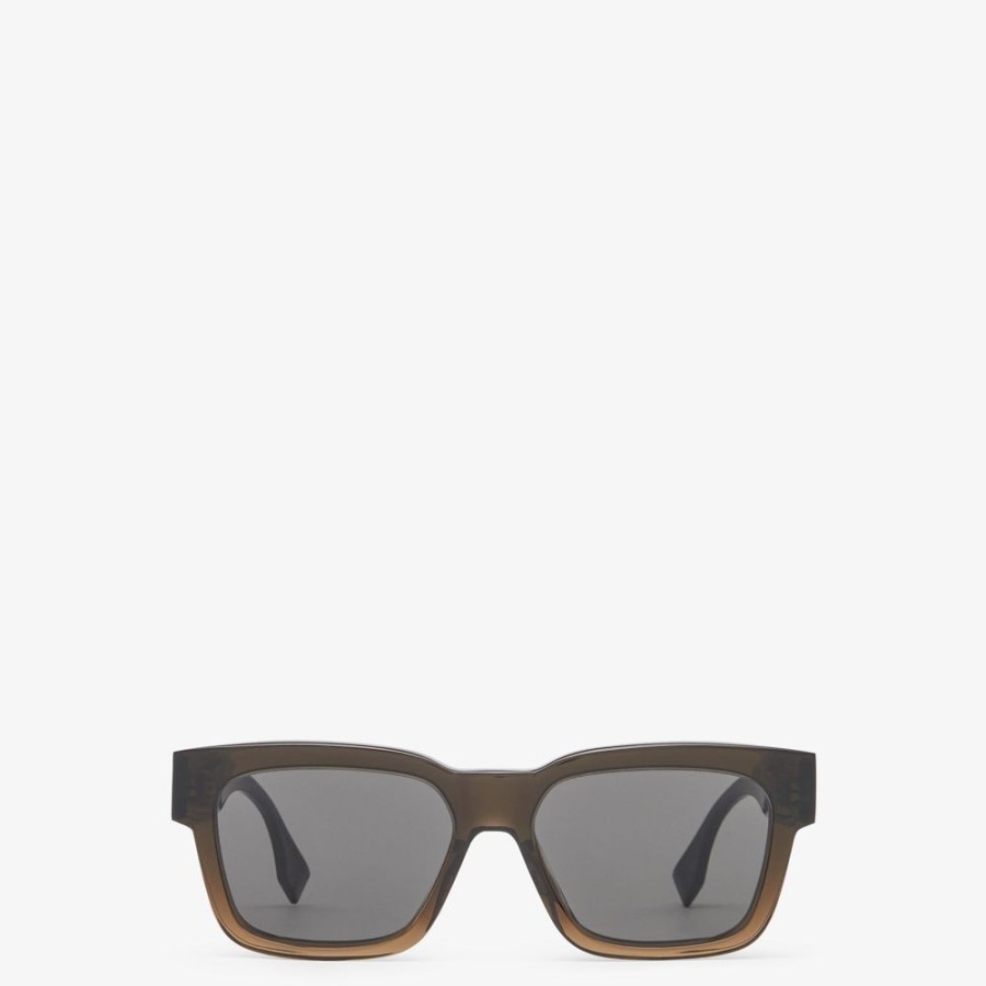 Herren Fendi Sonnenbrillen | Sonnenbrille Aus Acetat In Braun