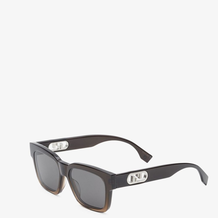 Herren Fendi Sonnenbrillen | Sonnenbrille Aus Acetat In Braun