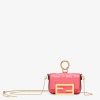 Damen Fendi Miniature Taschen | Anhanger Aus Nappaleder In Rosa