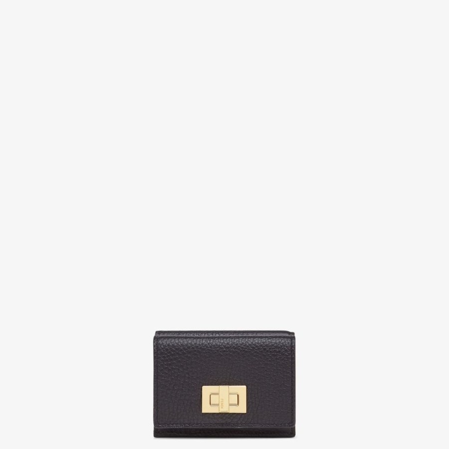 Damen Fendi Portemonnaies | Portemonnaie Aus Leder In Schwarz