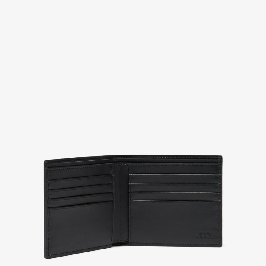 Herren Fendi Portemonnaies | Bifold Portemonnaie Aus Alligatorleder In Schwarz