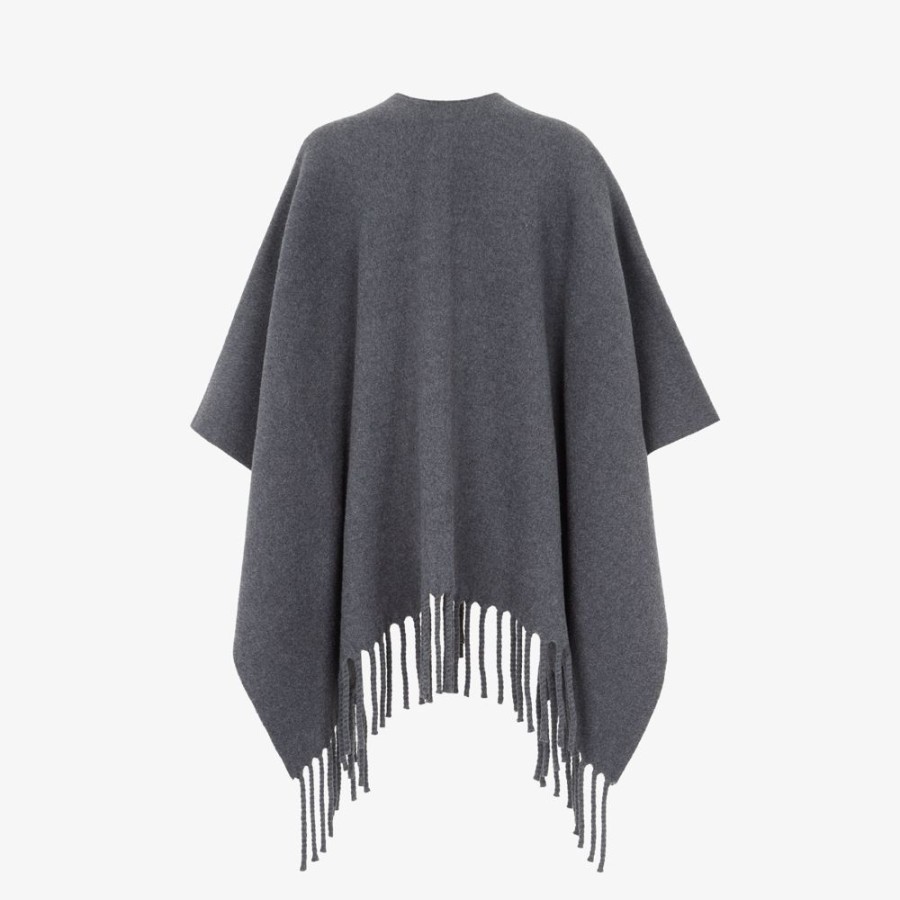 Damen Fendi Schals Und Ponchos | Poncho Aus Wolle In Grau