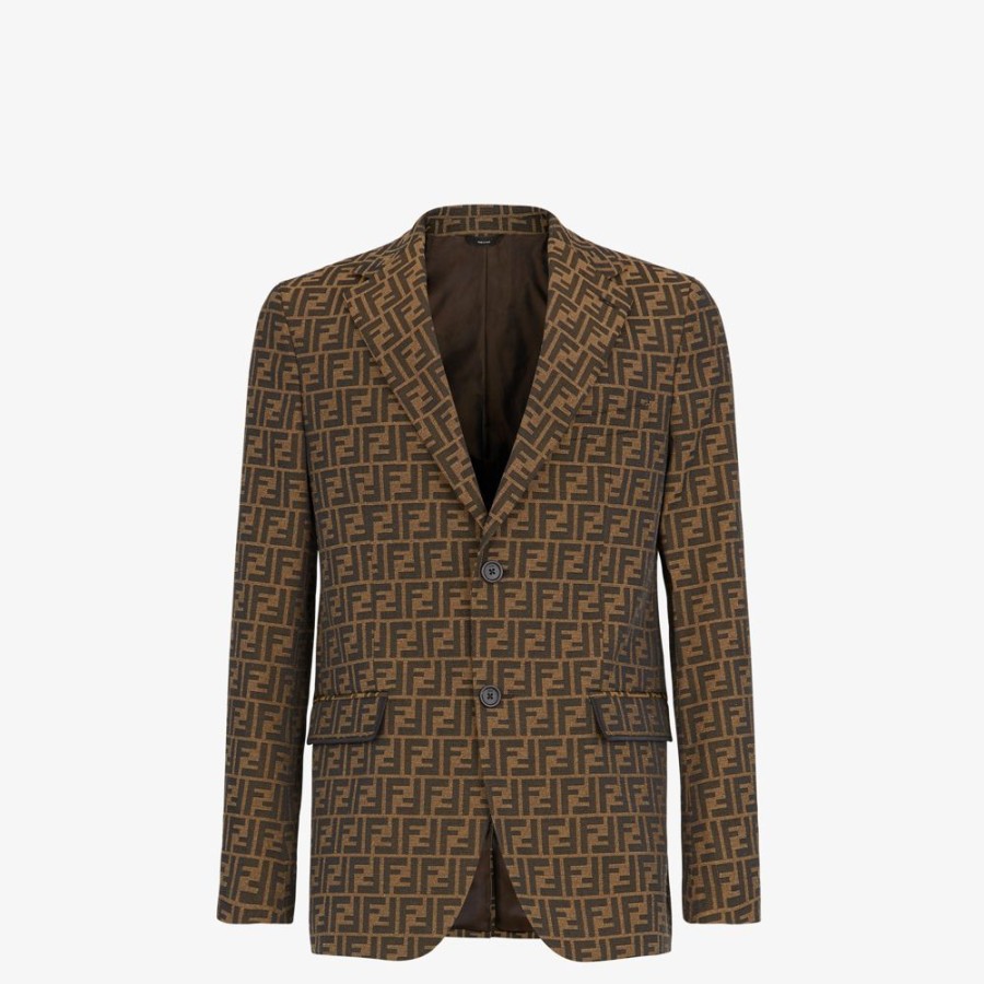 Herren Fendi Jacken Und Anzuge | Blazer Aus Ff-Jacquard