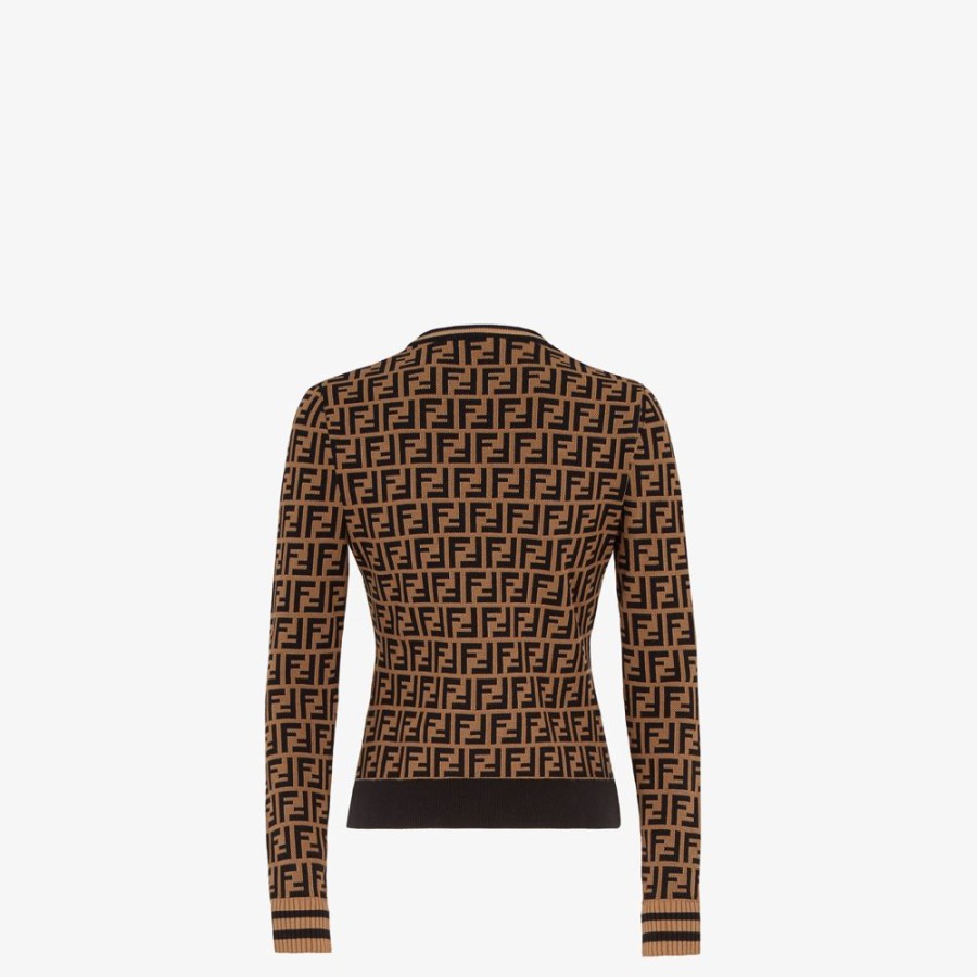 Damen Fendi Strickbekleidung | Pullover Mit Ff-Motiv