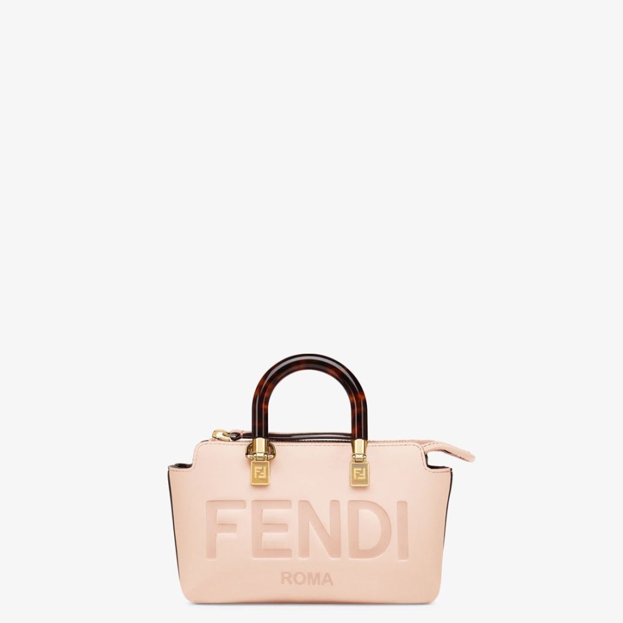 Kids Fendi Accessoires | Kleine Boston Bag Aus Leder In Hellrosa