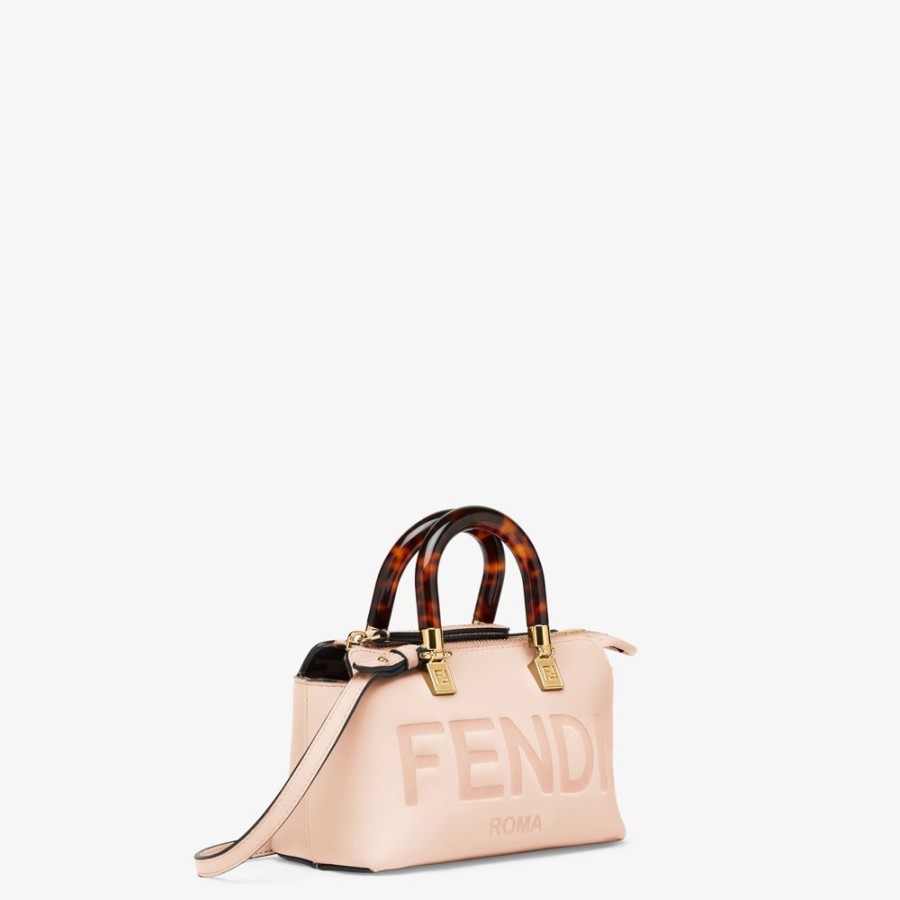 Kids Fendi Accessoires | Kleine Boston Bag Aus Leder In Hellrosa