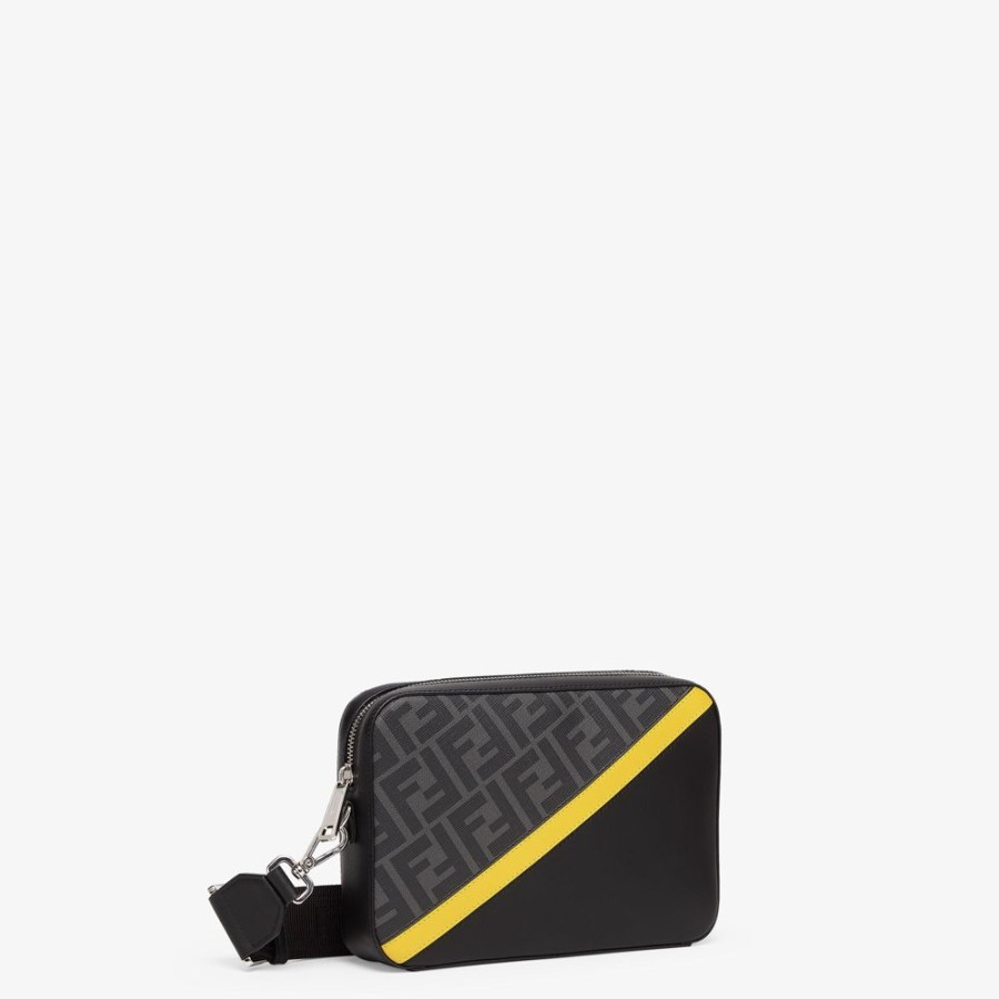 Herren Fendi Messenger Bags | Tasche Aus Stoff In Grau