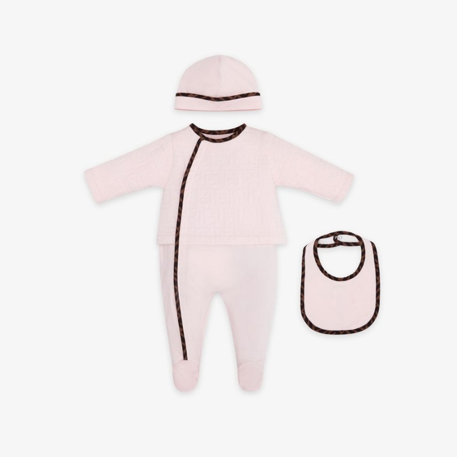 Kids Fendi Baby Junge | Baby-Set Aus Gesteppter Baumwolle