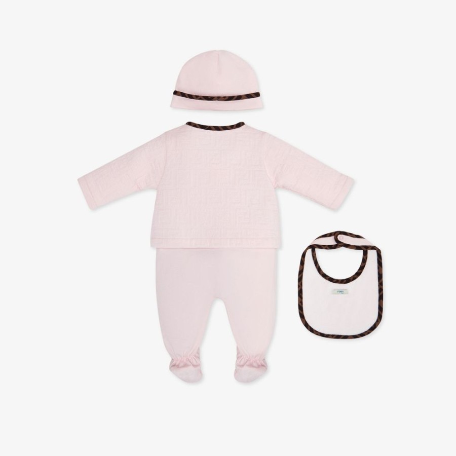 Kids Fendi Baby Junge | Baby-Set Aus Gesteppter Baumwolle