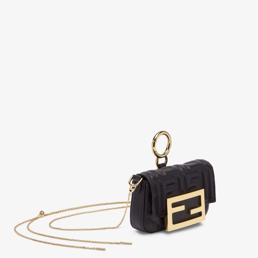 Damen Fendi Miniature Taschen | Anhanger Aus Nappaleder In Schwarz