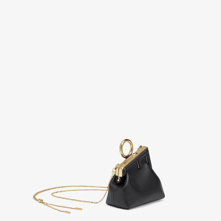 Damen Fendi Miniature Taschen | Anhanger Aus Nappaleder In Schwarz