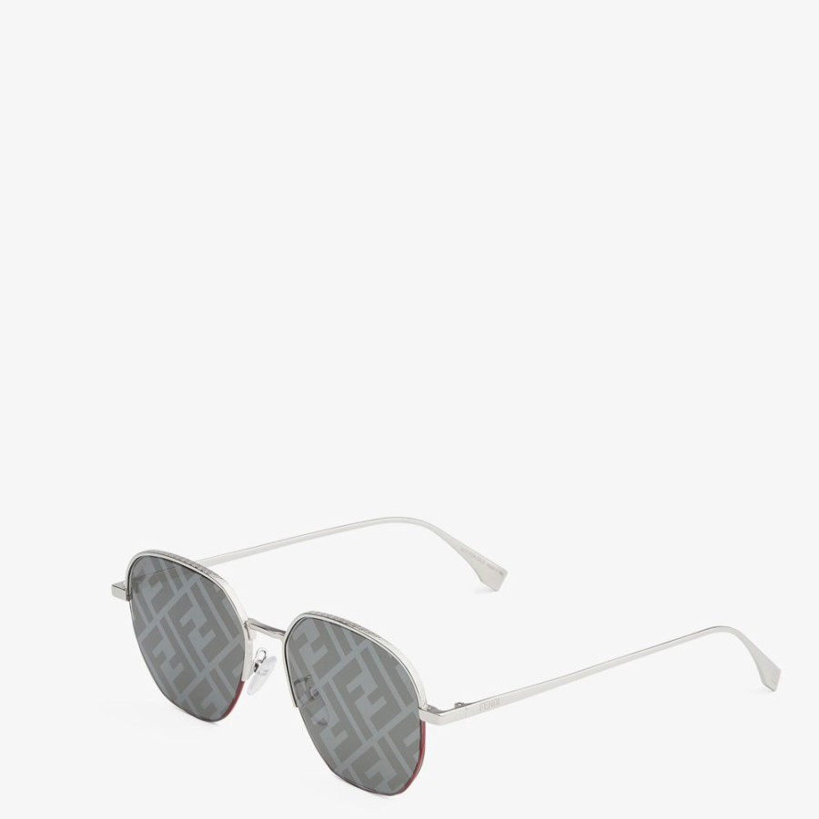 Herren Fendi Sonnenbrillen | Sonnenbrille In Der Farbe Palladium