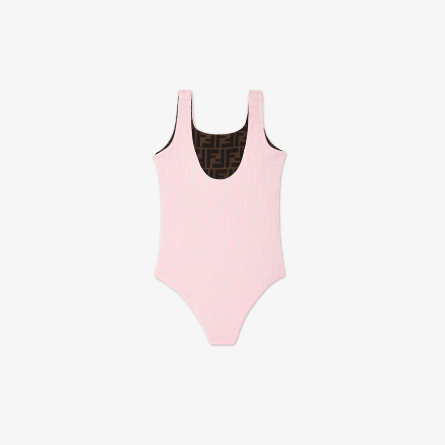 Kids Fendi Ready To Wear | Wendbarer Badeanzug Aus Lycra