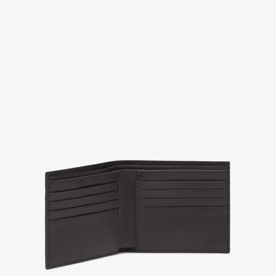 Herren Fendi Portemonnaies | Bifold-Portemonnaie Aus Stoff In Grau