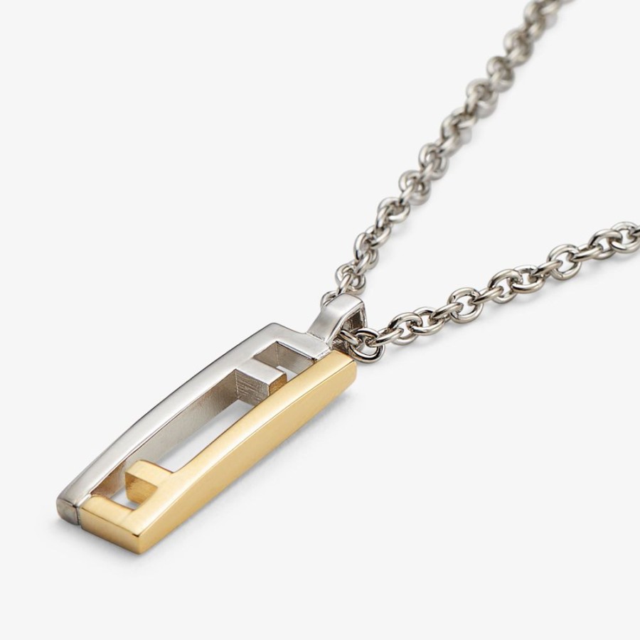 Herren Fendi Halsketten | Halsband Aus Metall In Silber- Und Goldfarben