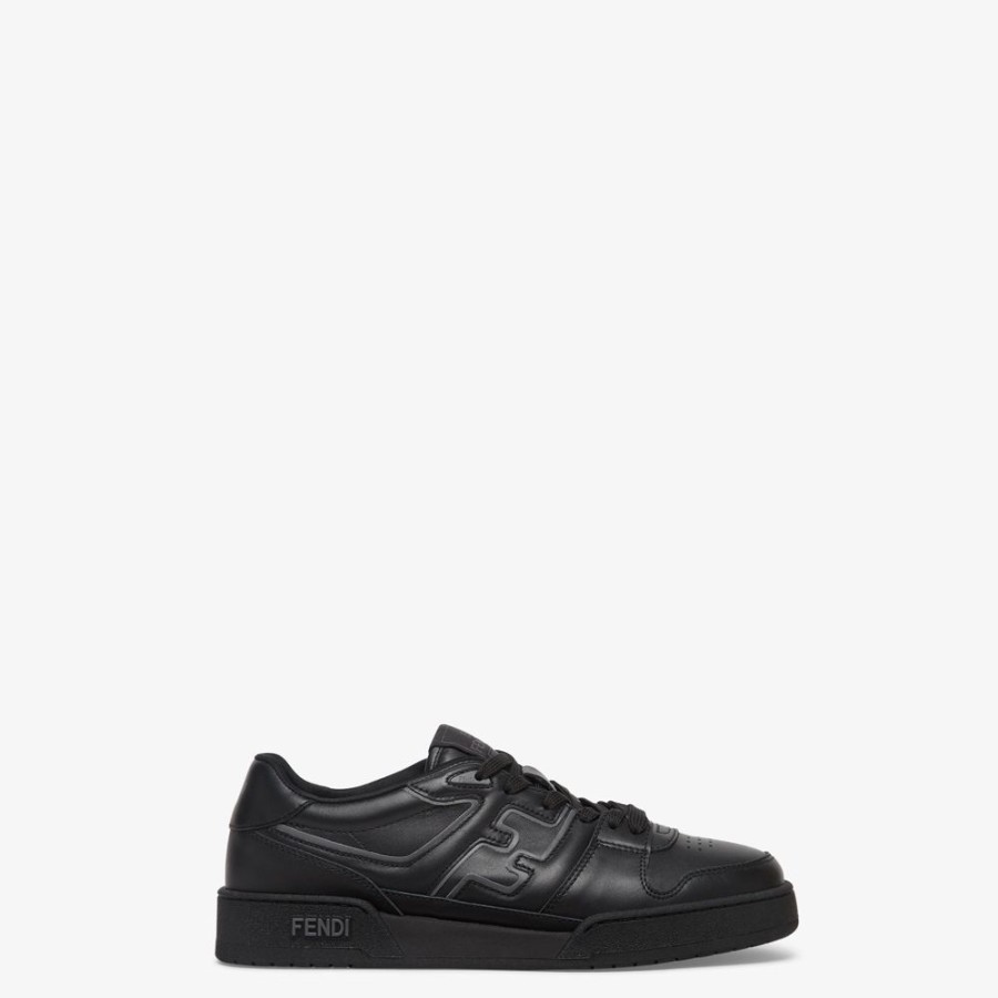 Herren Fendi Sneakers | Low-Top-Sneaker Aus Leder In Schwarz