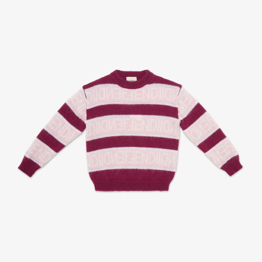 Kids Fendi Ready To Wear | Junior-Pullover Aus Mehrfarbigem Mohair