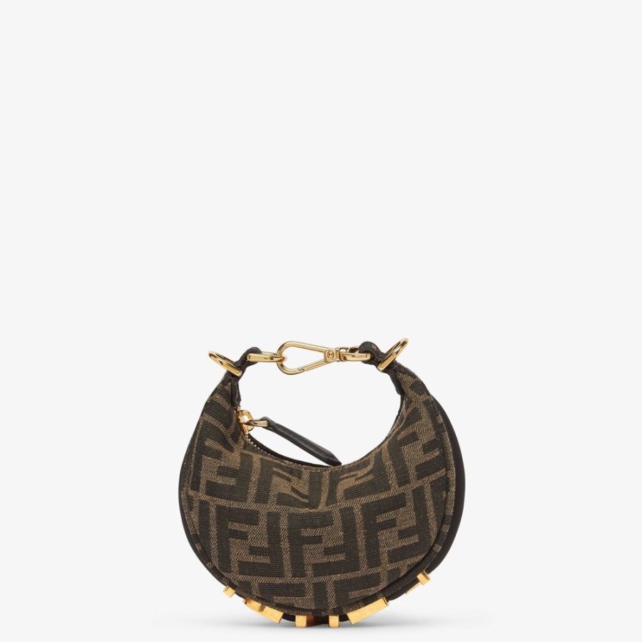 Damen Fendi Hobo-Taschen | Anhanger Aus Stoff In Braun