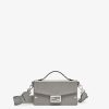 Herren Fendi Messenger Bags | Tasche Aus Leder In Taubengrau