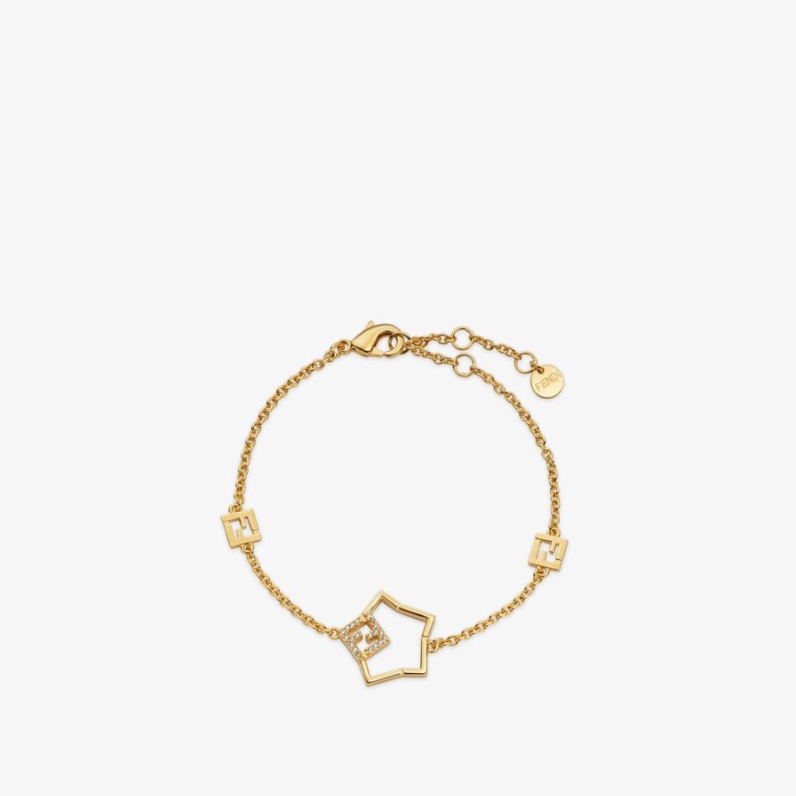 Damen Fendi Armbander | Armband Aus Metall In Goldfarben