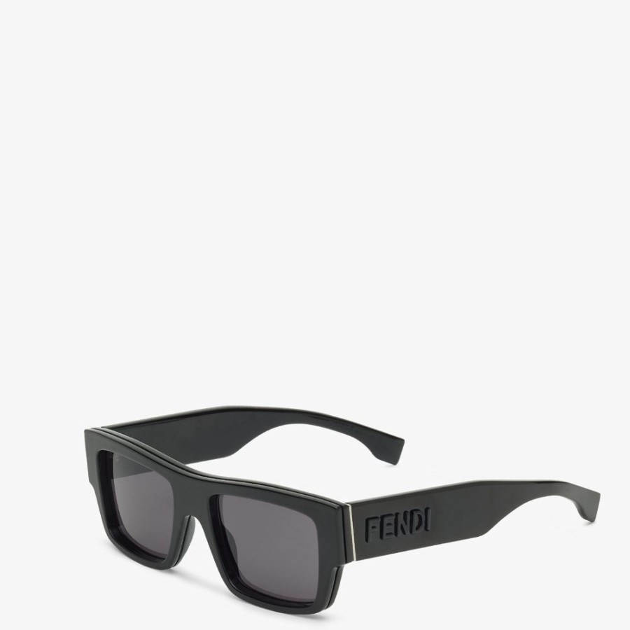 Herren Fendi Sonnenbrillen | Sonnenbrille Aus Acetat In Schwarz